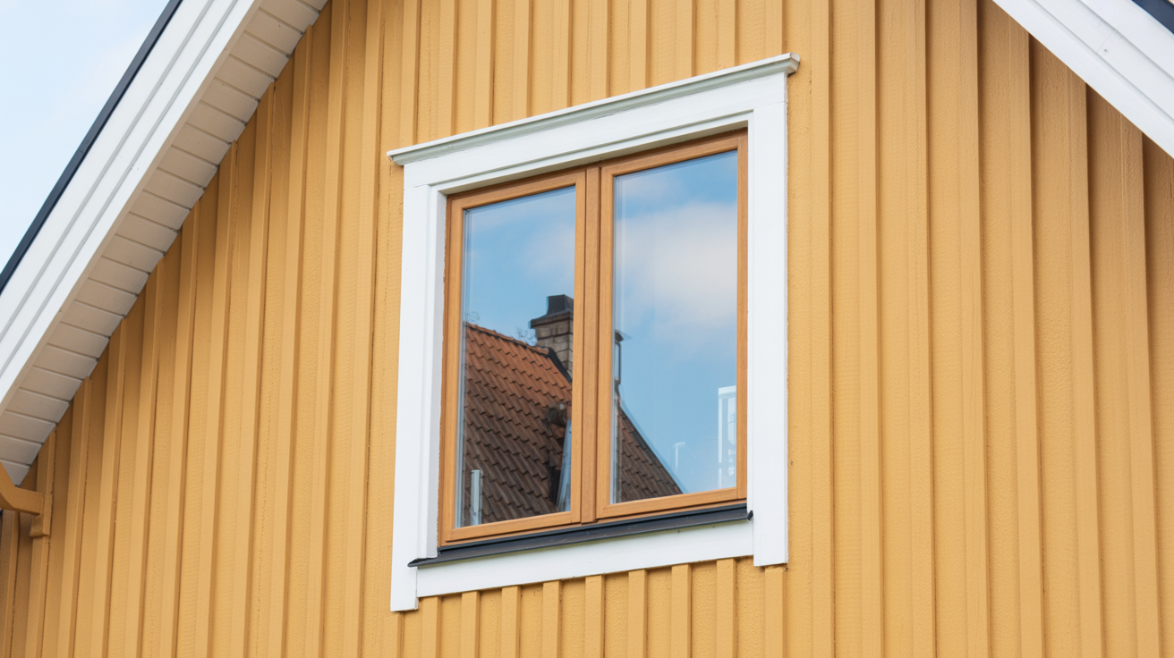 fasadmalning guld trad