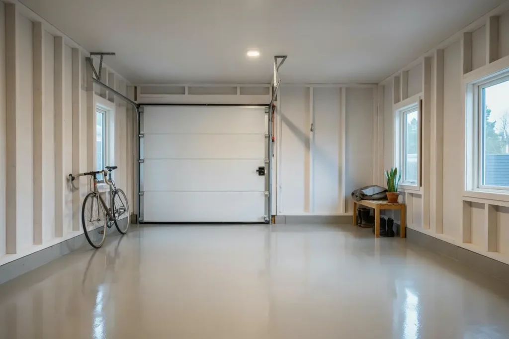epoxim lning och nytt epoxigolv i garage i rimbo norrt lje